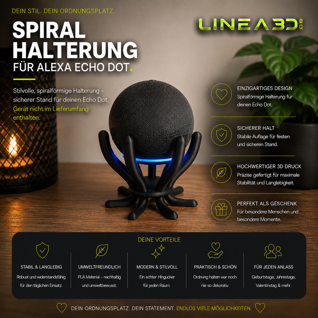 Tischständer Krake für Alexa Echo Dot 5. Generation