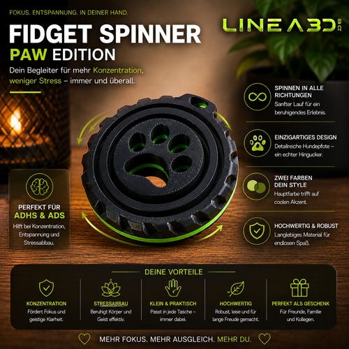 Fidget Spinner Hund Pfote - PAW Edition