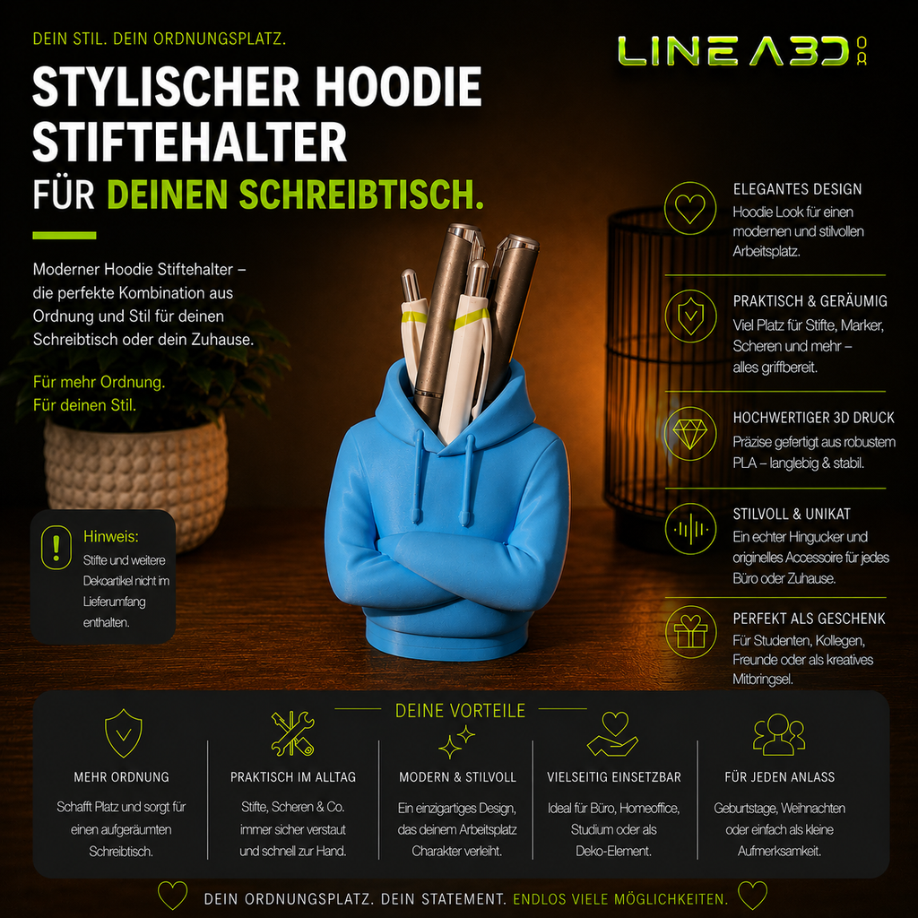 Hoodie Stiftehalter