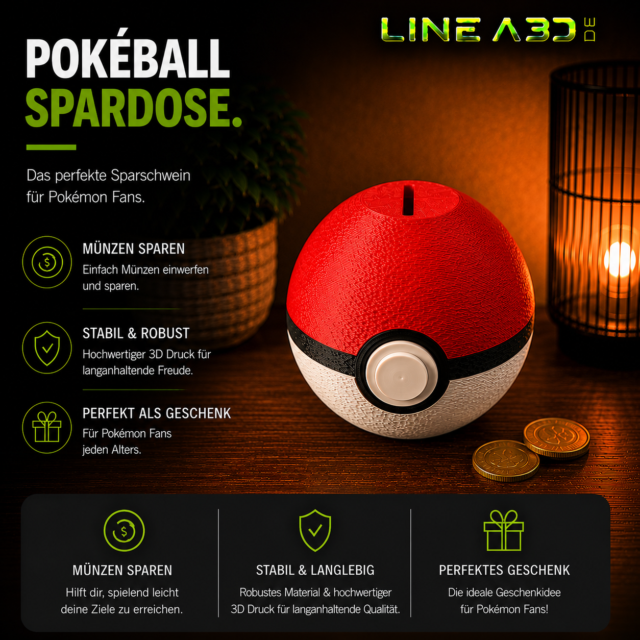 Pokeball Spardose aus der Pokemon Reihe