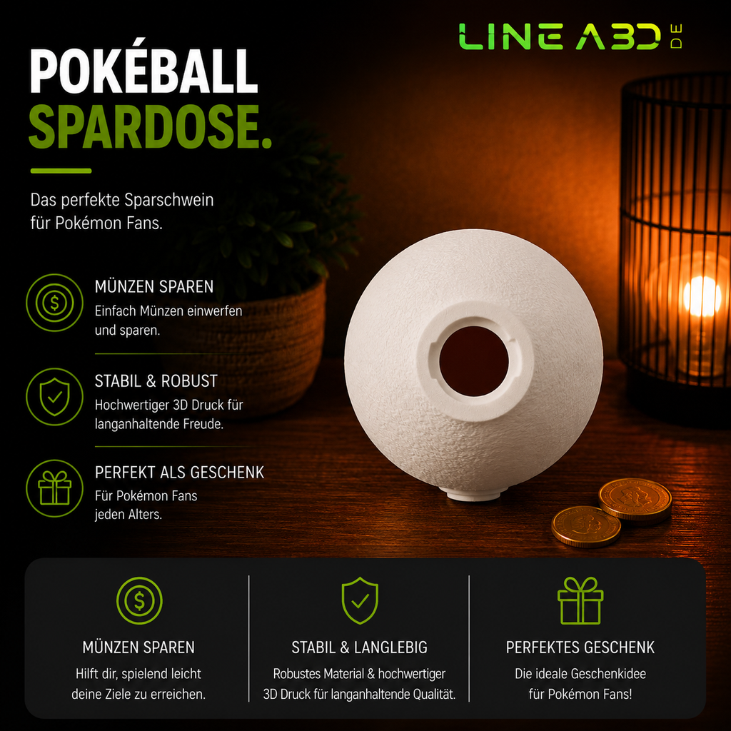 Pokeball Spardose aus der Pokemon Reihe