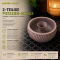 2-teilige Pistazien-Schale mit integriertem Schalensammler
