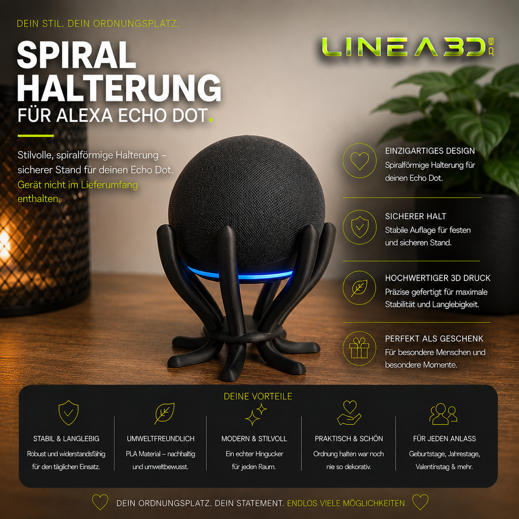 Tischständer Krake für Alexa Echo Dot 5. Generation