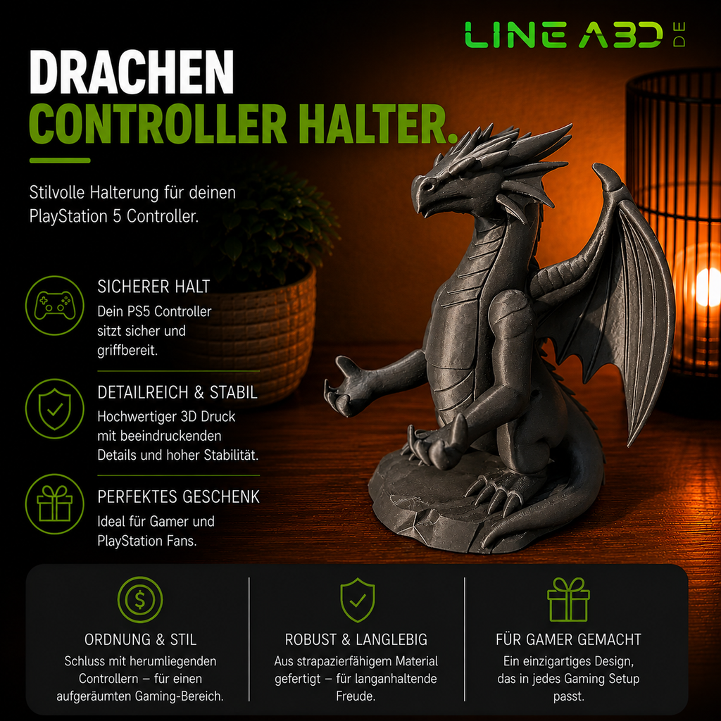 Drache Dragon PS5 Ständer für Controller