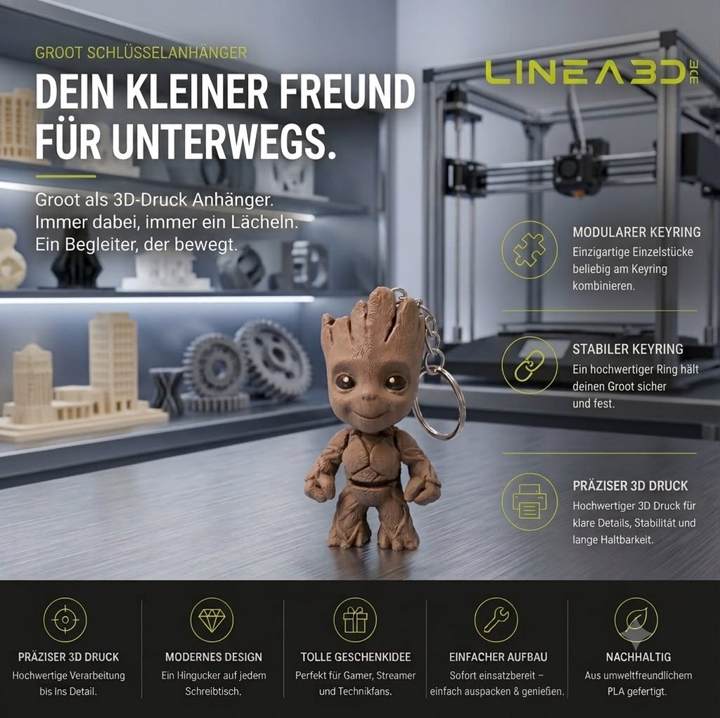 Baby Groot Flexi Schlüsselanhänger