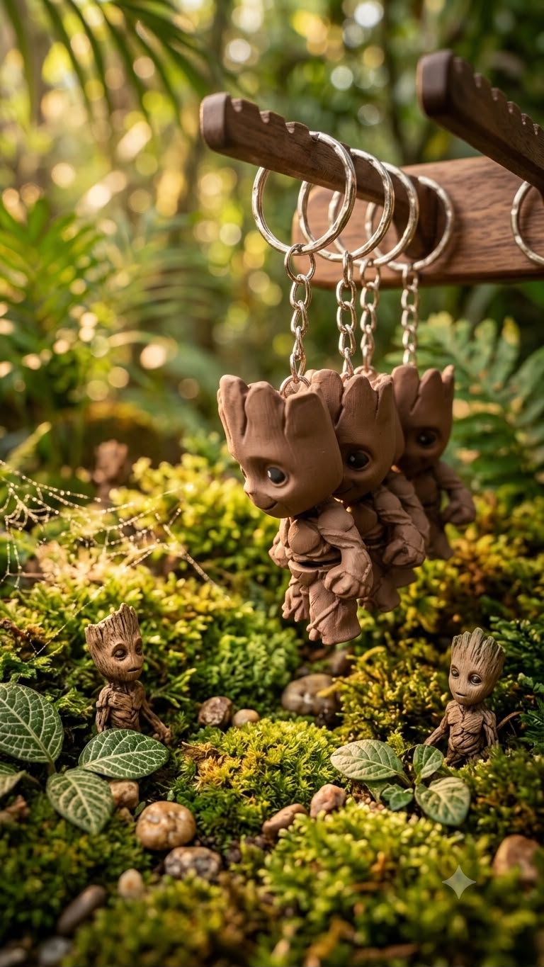 Baby Groot Flexi Schlüsselanhänger
