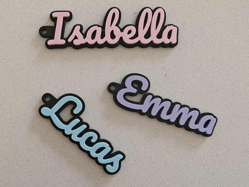 Name Schlüsselanhänger Keychain Personalisiert 2-Farbig