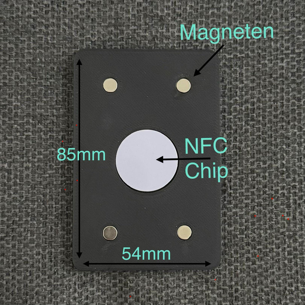 QR Code & NFC Datenkarte im Scheckkartenformat mit Magneten - Personalisierbar