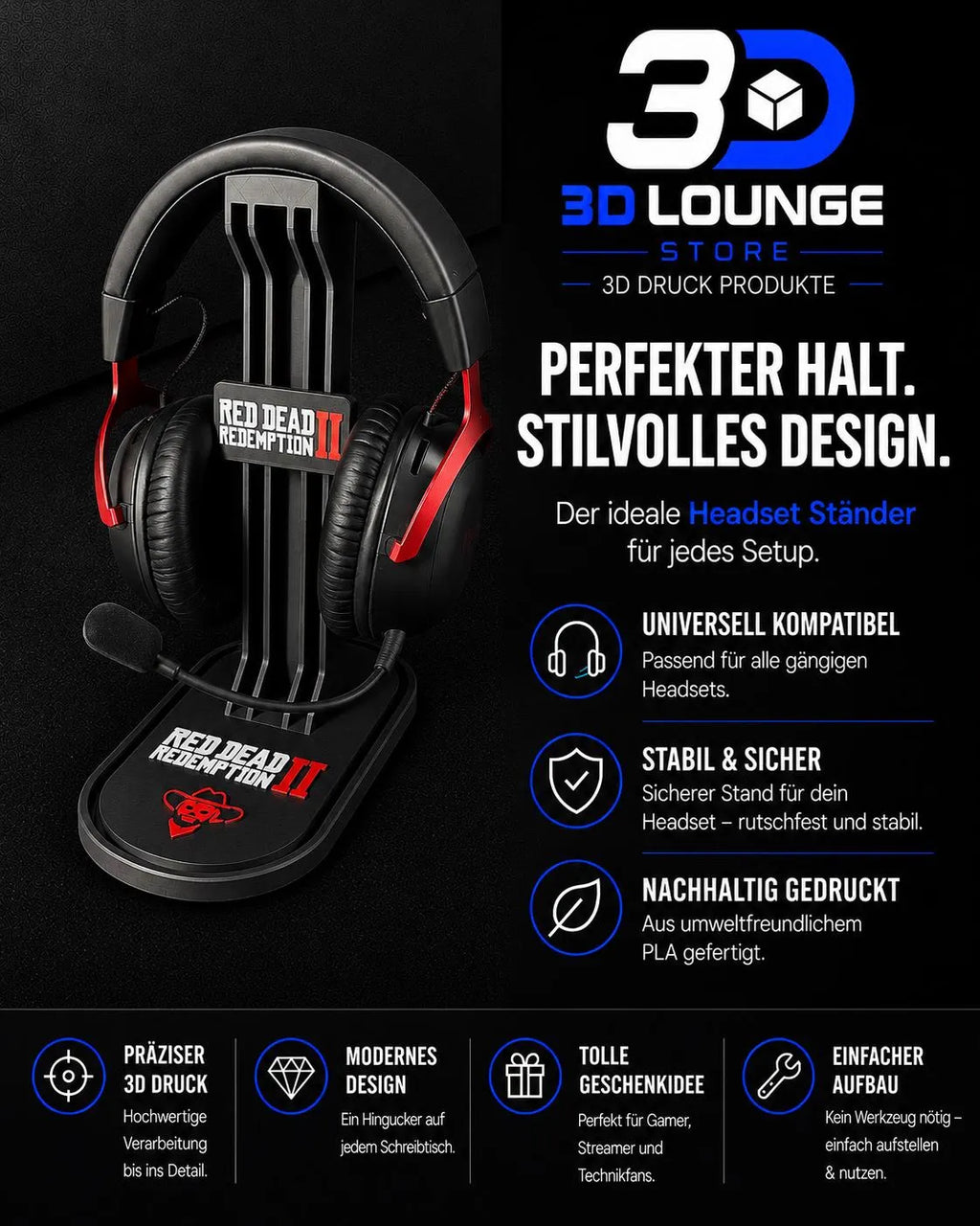 RDR II Headset Halter/Ständer/Stand Multicolor