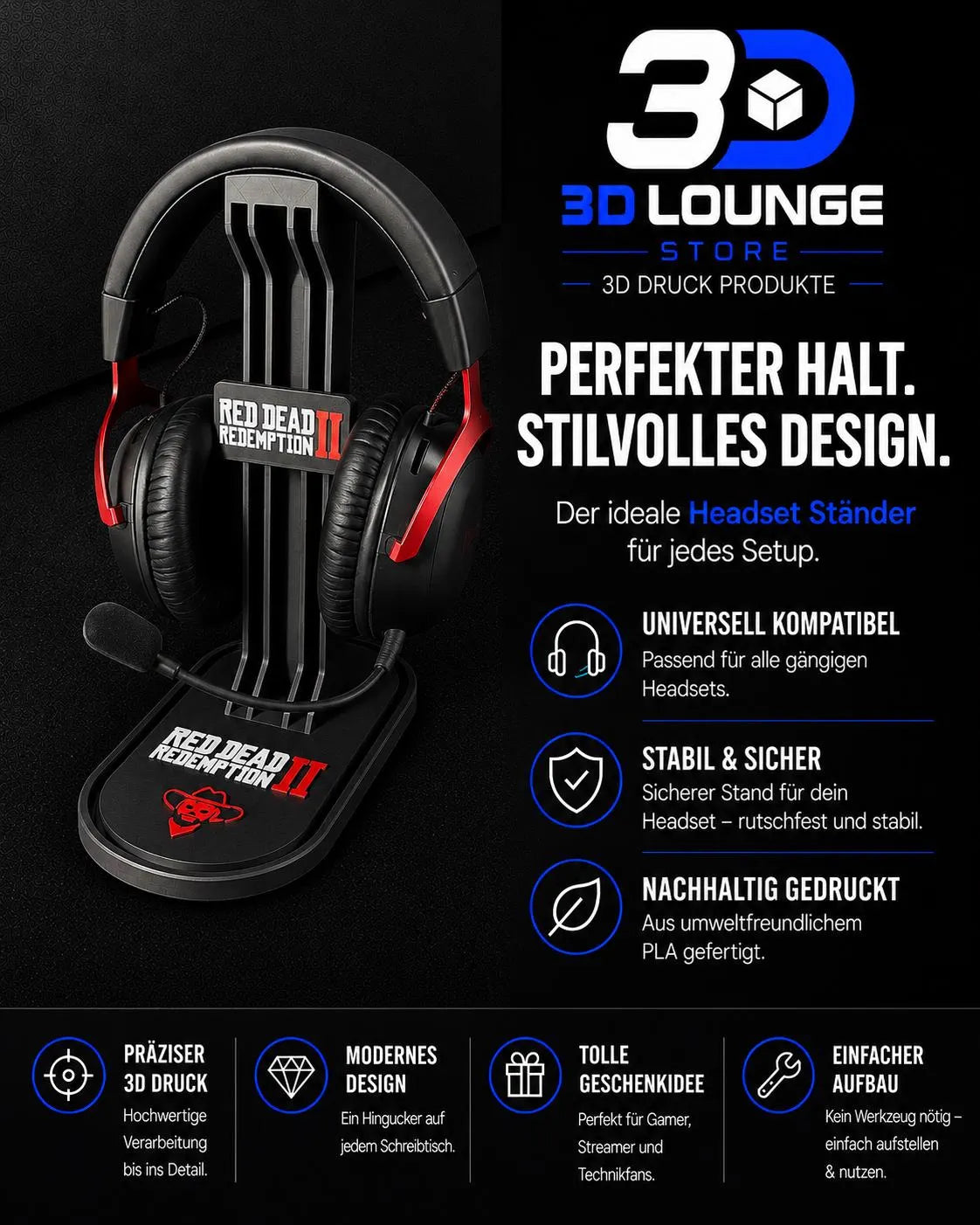 RDR II Headset Halter/Ständer/Stand Multicolor
