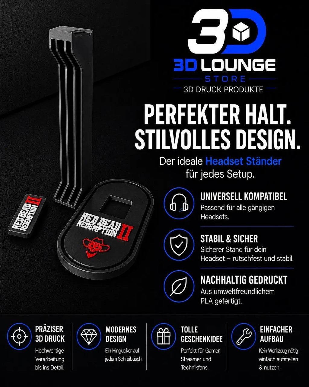 RDR II Headset Halter/Ständer/Stand Multicolor